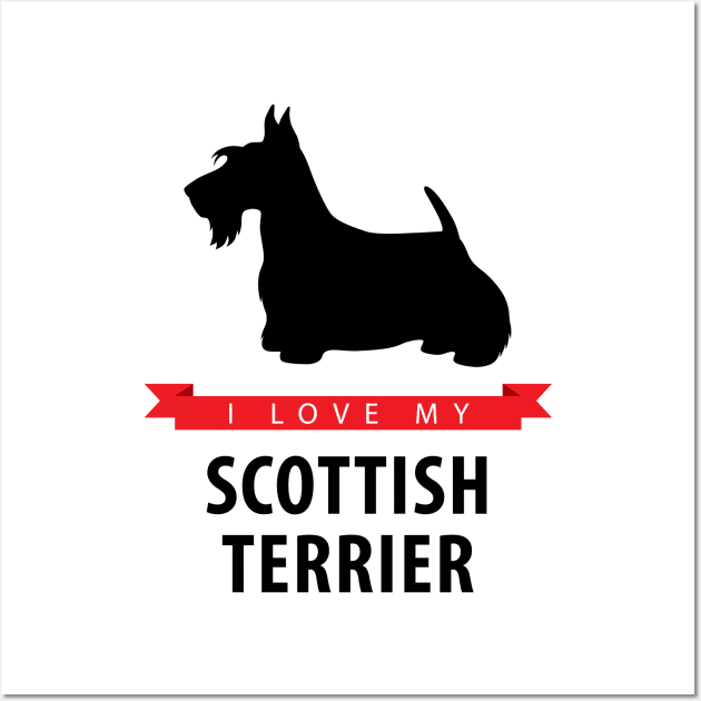 I Love My Scottish Terrier Wall Art by millersye